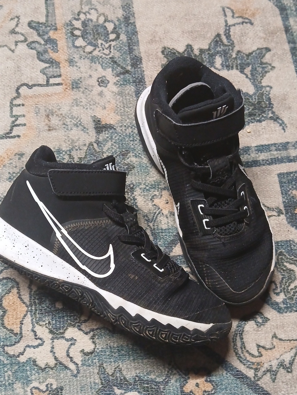 Nike Kids Black and White High-Top Sneakers